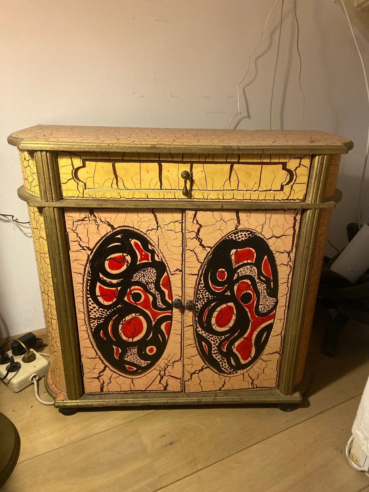 Uniek Art Deco Kastje - Handgeschilderd, Antiek en Kunst, Antiek | Meubels | Kasten, Ophalen