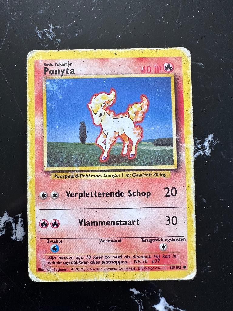 Ponyta pokemon kaart, Ophalen of Verzenden, Gebruikt, Losse kaart
