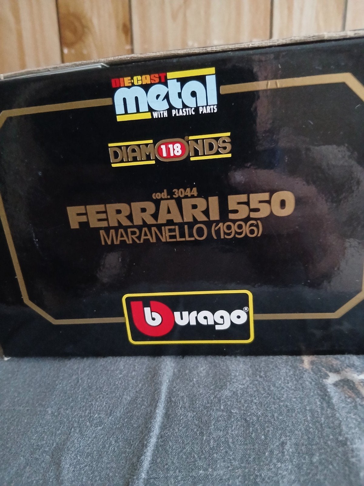 Burago Ferrari 550 Maranello 1996 Zwart Schaal 1:18 Nieuw, Ophalen of Verzenden