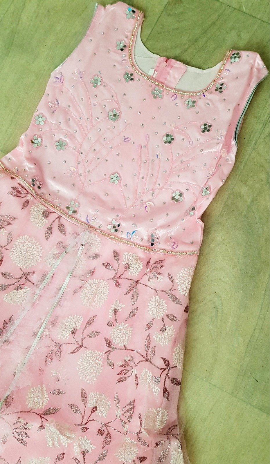 Indiase Roze Glimmende Feestjurk Bloemig Kind/Tiener, Kinderen en Baby's, Verzenden, Nieuw, Meisje