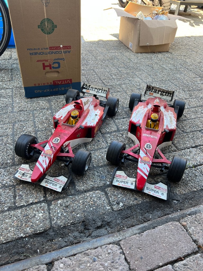 RC F1 auto 27MHz + 2 zenders Best Telecontrol jaren 90, Elektro, Gebruikt, Ophalen of Verzenden, Schaal 1:10