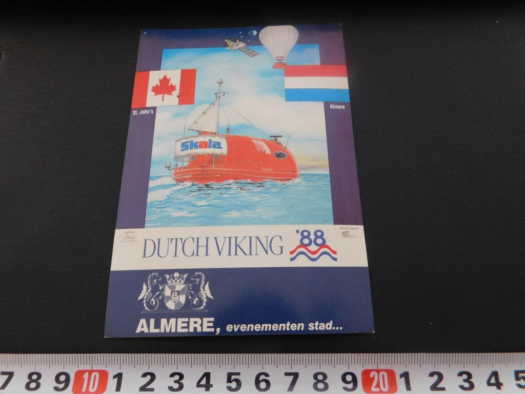 sticker ALMERE evenementen stad DUTCH VIKING '88 SKALA, Verzamelen, Ophalen, Zo goed als nieuw