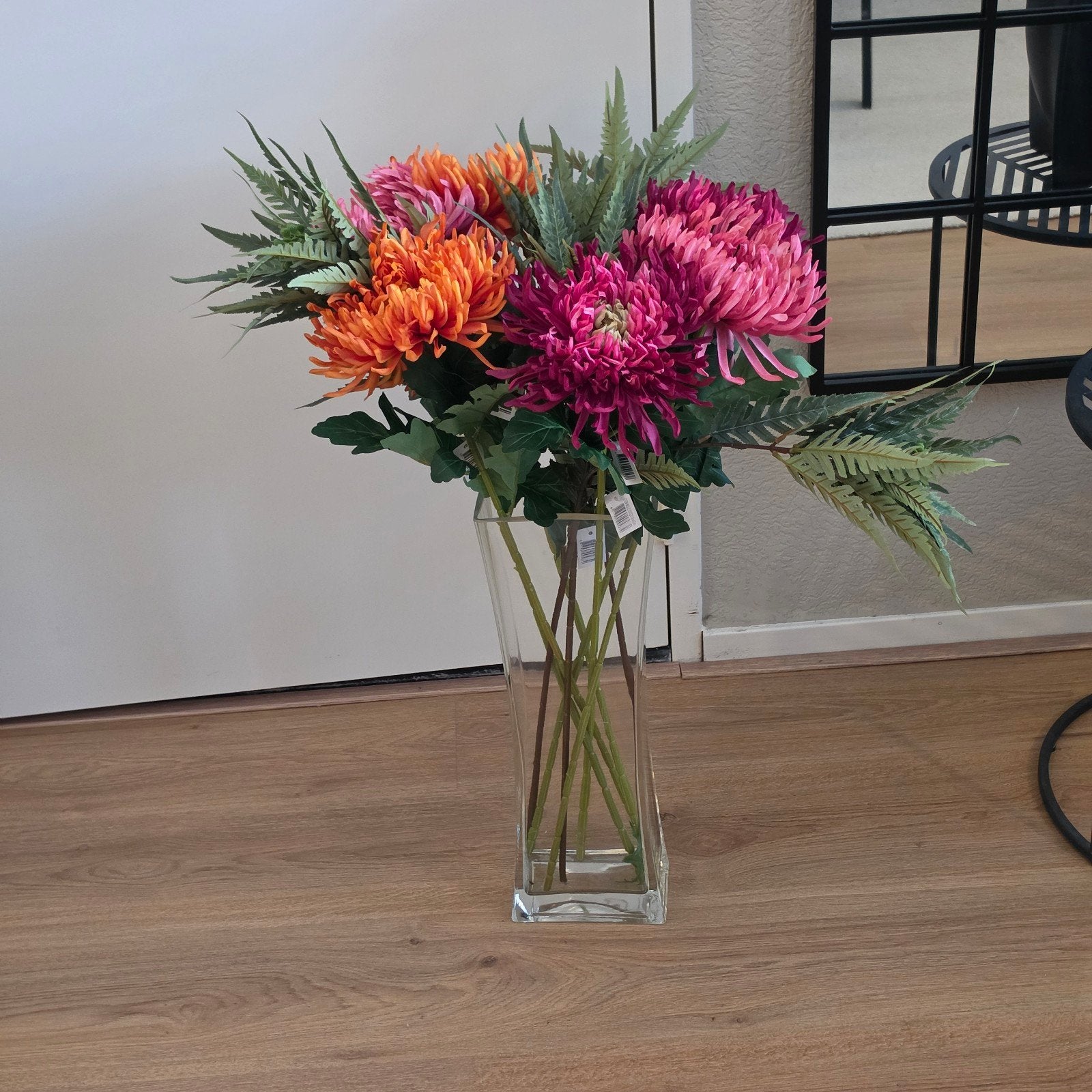Prachtig nieuw kunst zijde boeket met chrysanten, Binnen, Ophalen of Verzenden, Boeket, Onderhoudsvrij