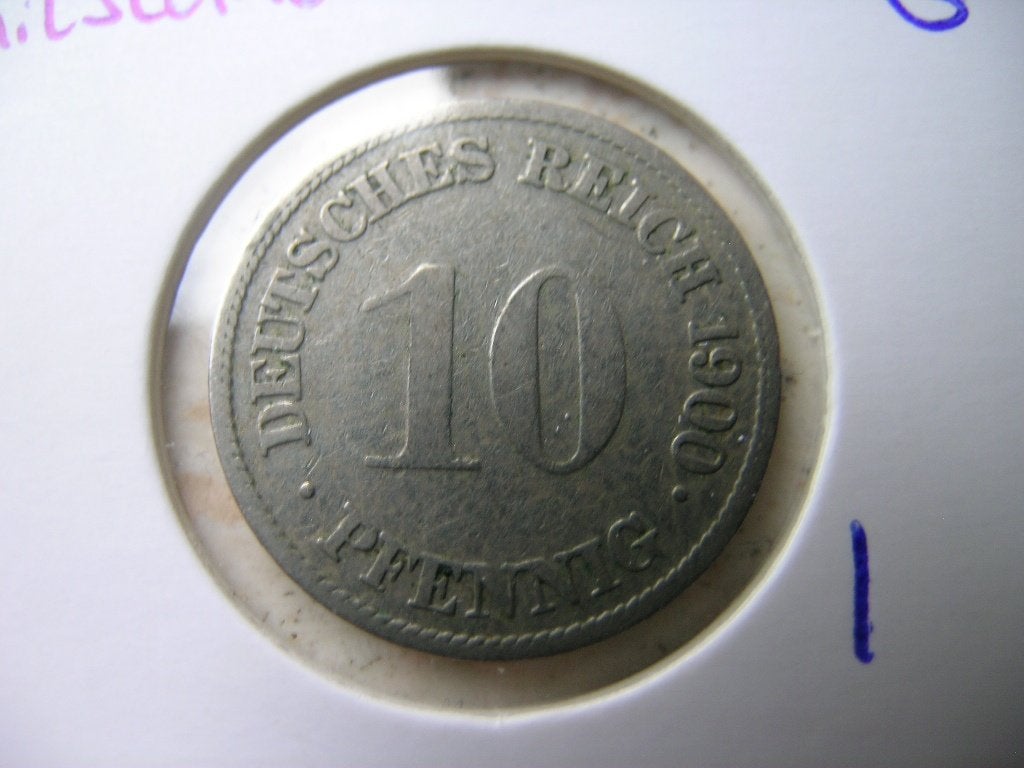 10 Pfennig 1900 G Duitsland (nr 1), Ophalen of Verzenden, Duitsland, Losse munt