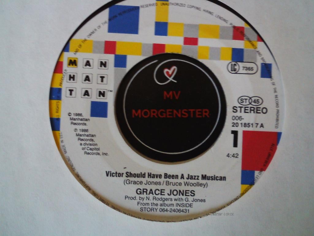grace jones - victor should have been a jazz musican 30a, 7 inch, Ophalen of Verzenden, Pop, Single