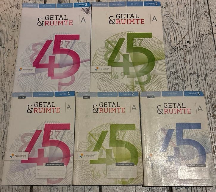 Getal & Ruimte Wiskunde A HAVO deel 1, 2, 3 (12e editie), Boeken, Ophalen of Verzenden, Gelezen, HAVO, Wiskunde A