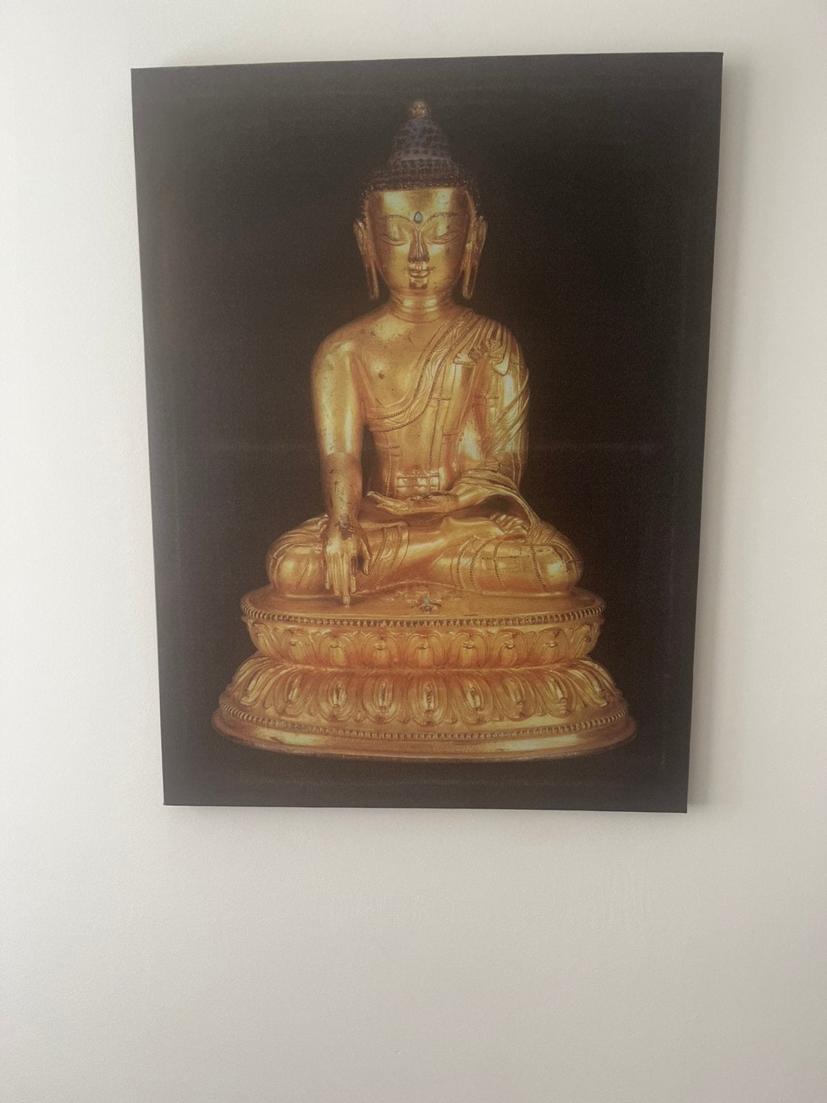 2 canvas Boeddha schilderijen 80x60cm, Ophalen, Zo goed als nieuw, Schilderij, Minder dan 50 cm