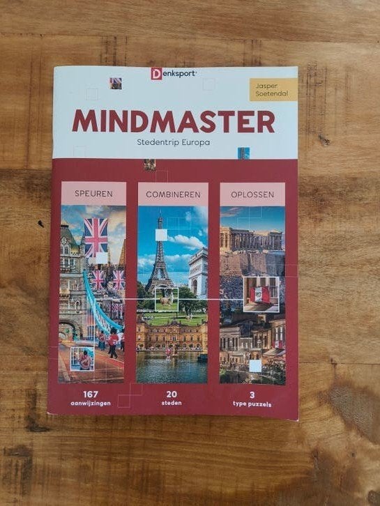 Mindmaster Stedentrip Europa Puzzelboek - Nog nieuw!, Ophalen of Verzenden, Nieuw, Puzzelboek