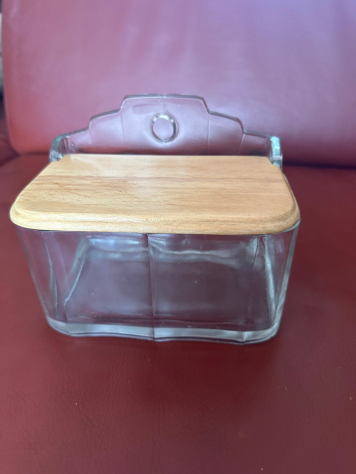 Retro glazen zoutbak, Overige typen, Ophalen of Verzenden, Zo goed als nieuw, Glas