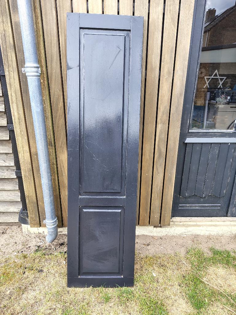 hard houten luiken antraciet kleur 12 stuks, Ophalen, Gebruikt, Minder dan 80 cm, Overige typen