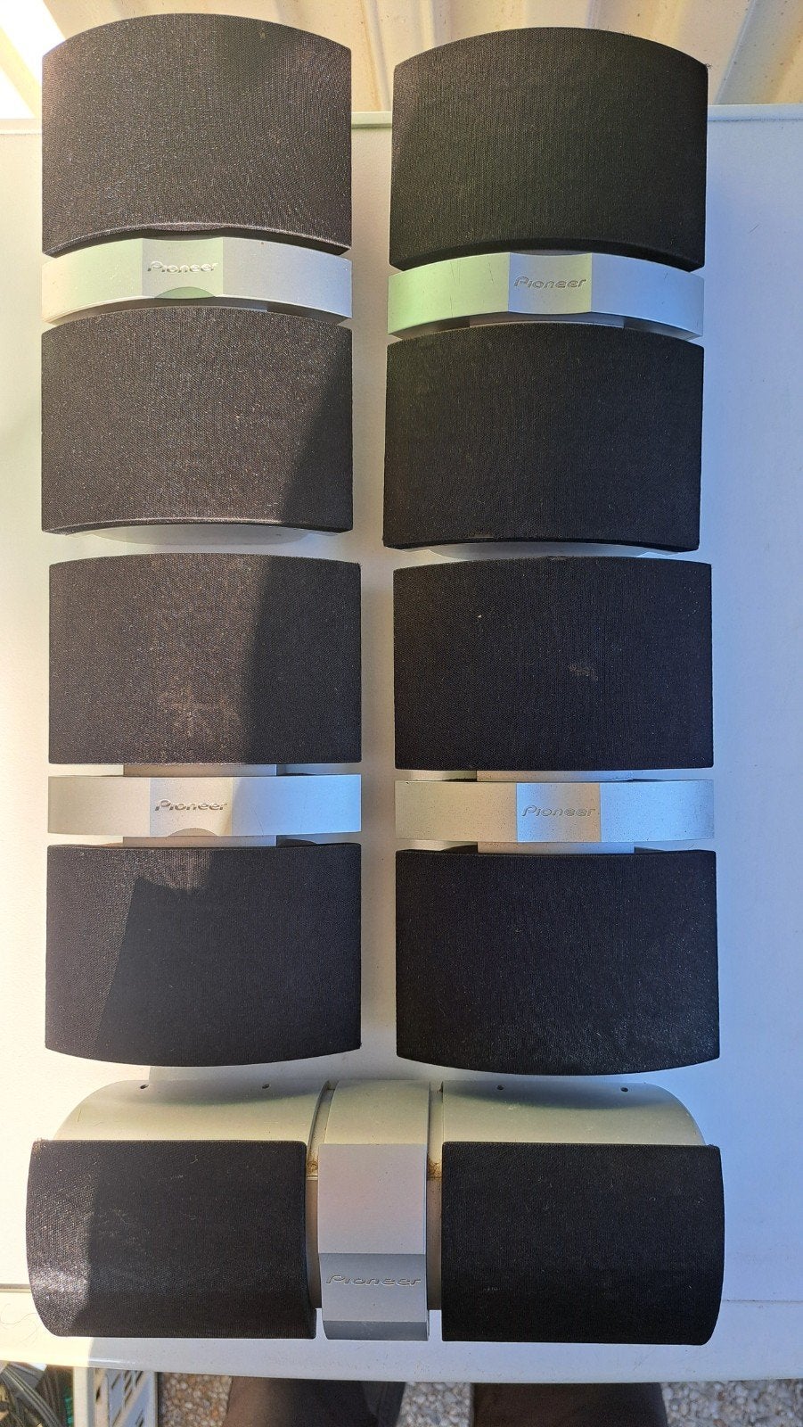 Pioneer S-CR50A Surround Speakerset - 5 stuks, Gebruikt, Ophalen of Verzenden, 60 tot 120 watt, Pioneer