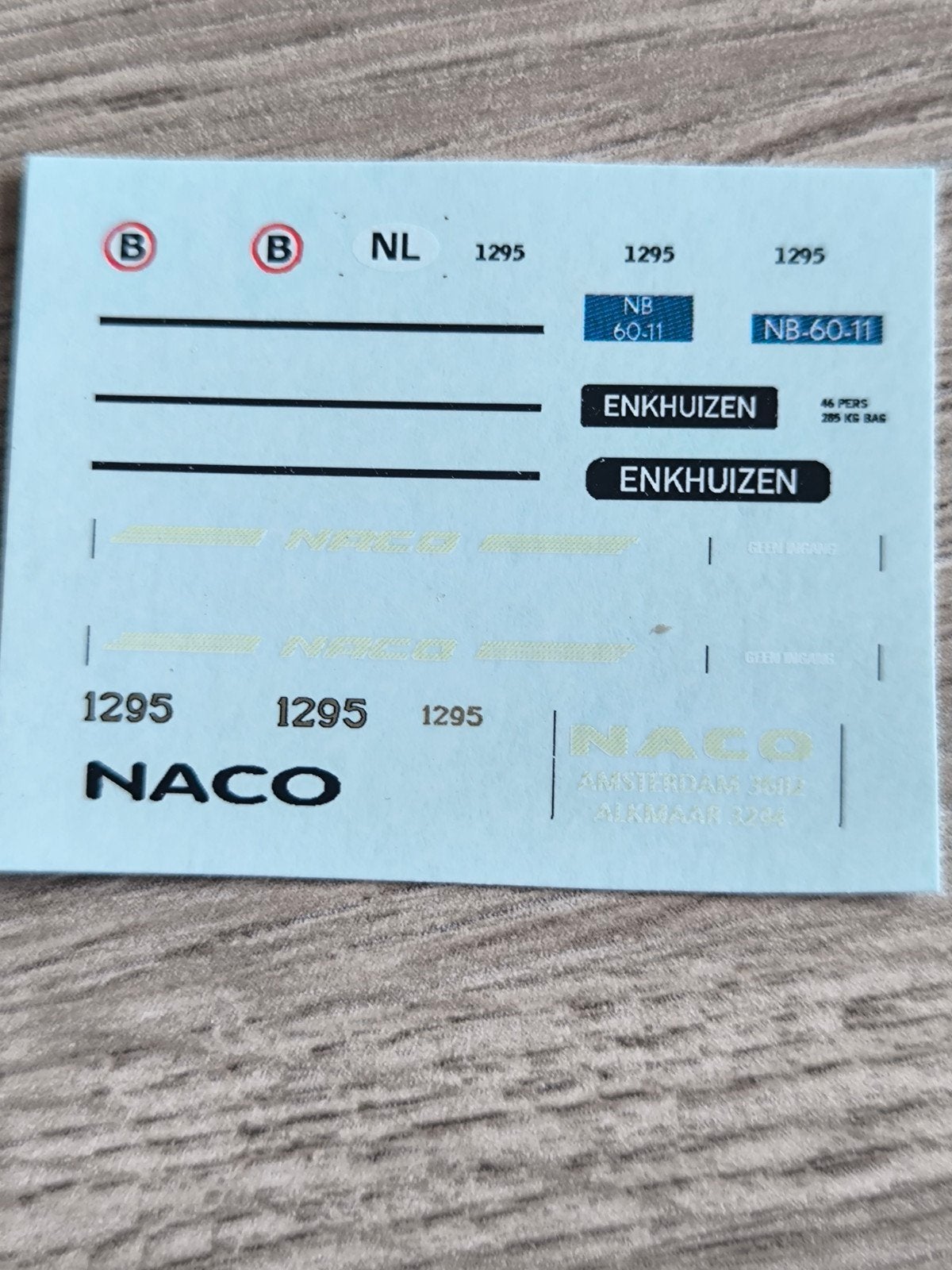 Hb model bus NACO Decals, Verzenden, Nieuw, Overige typen