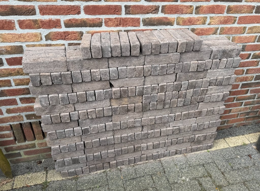 328 nieuwe gebakken waaltjes (20x5x6 cm) = 3,28 m2, Tuin en Terras, Tegels en Klinkers, Ophalen, Overige materialen, Klinkers
