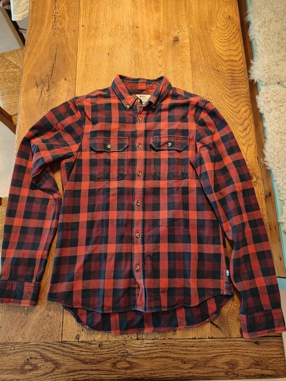 Fjällräven Skog shirt M in goede conditie, Zo goed als nieuw, Fjällräven, Rood, Halswijdte 39/40 (M)