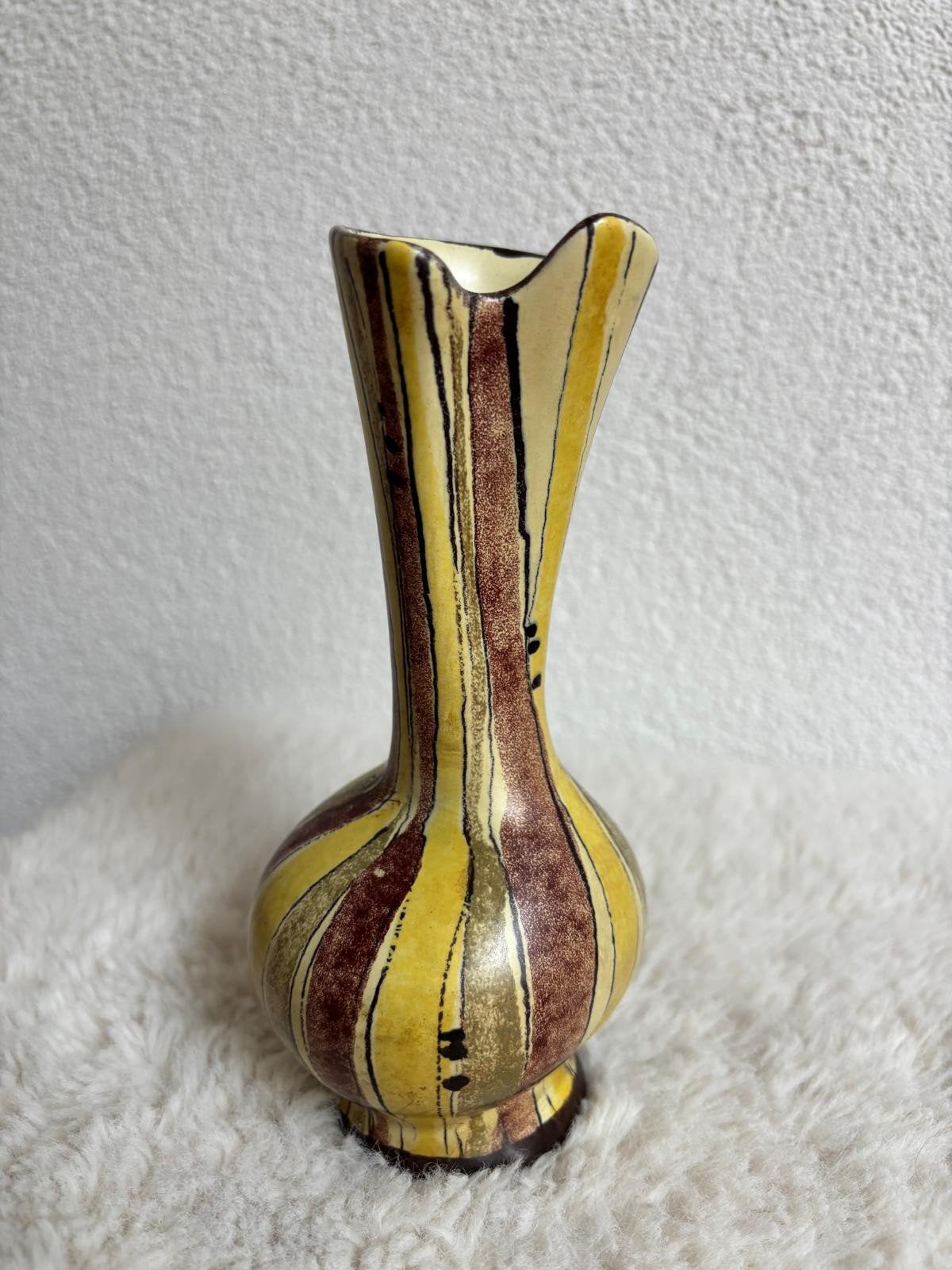 Jaren ‘50 vaasje West-Germany Keramik 18 cm, Ophalen of Verzenden