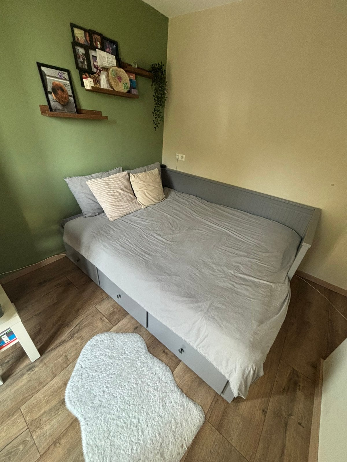 Grijs IKEA Logeerbed (2-persoons), Ophalen, Verstelbaar, Eenpersoons, Zo goed als nieuw