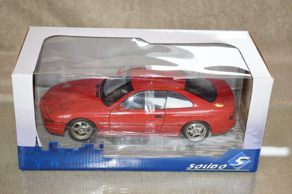 miniatuur auto 1:18 nieuwe solido BMW 850 CSI E31 rode, Ophalen of Verzenden, Nieuw, Solido