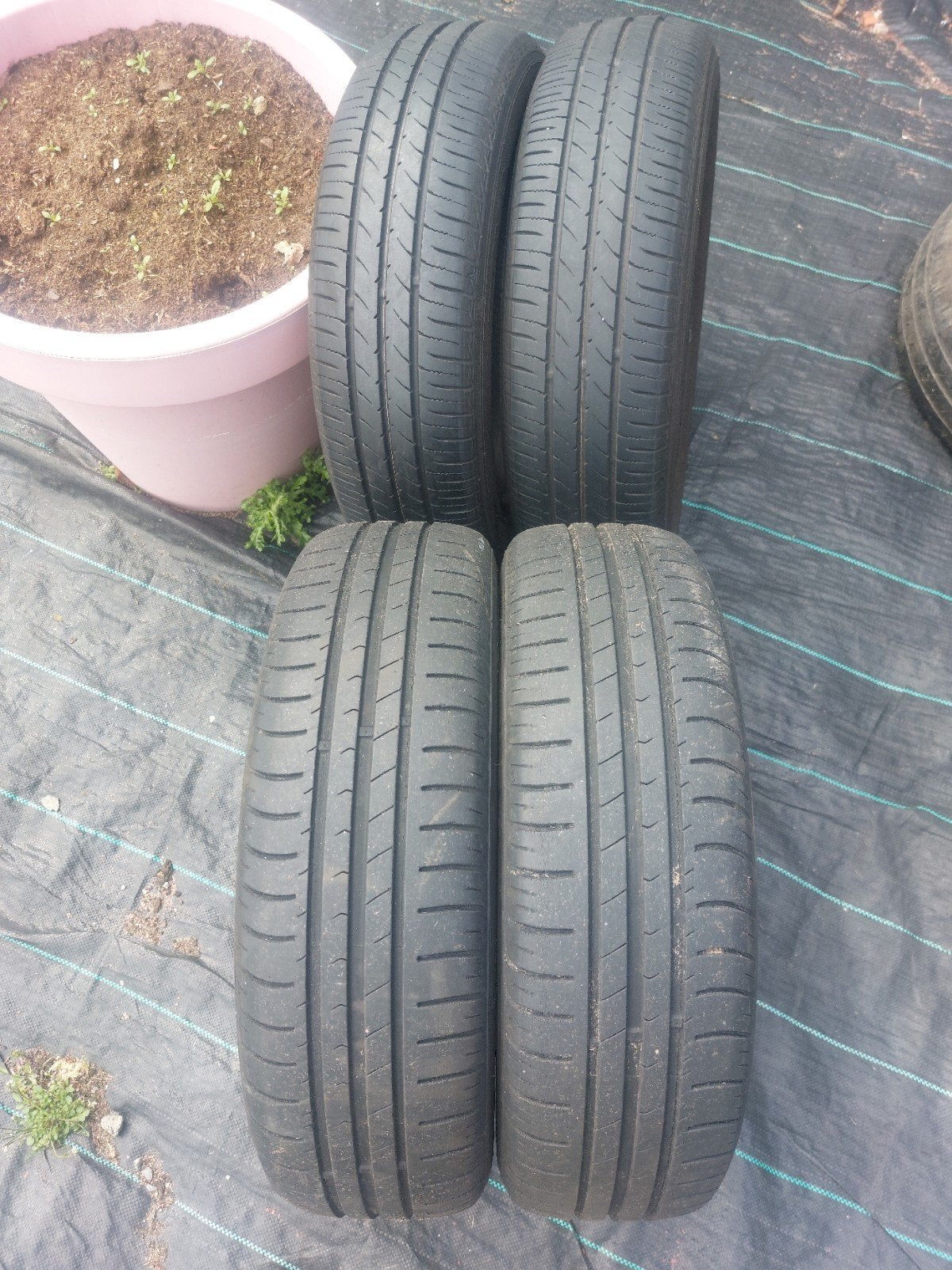 Zomerbanden en velgen., Auto-onderdelen, Banden en Velgen, 14 inch, Gebruikt, 155 mm, Banden en Velgen