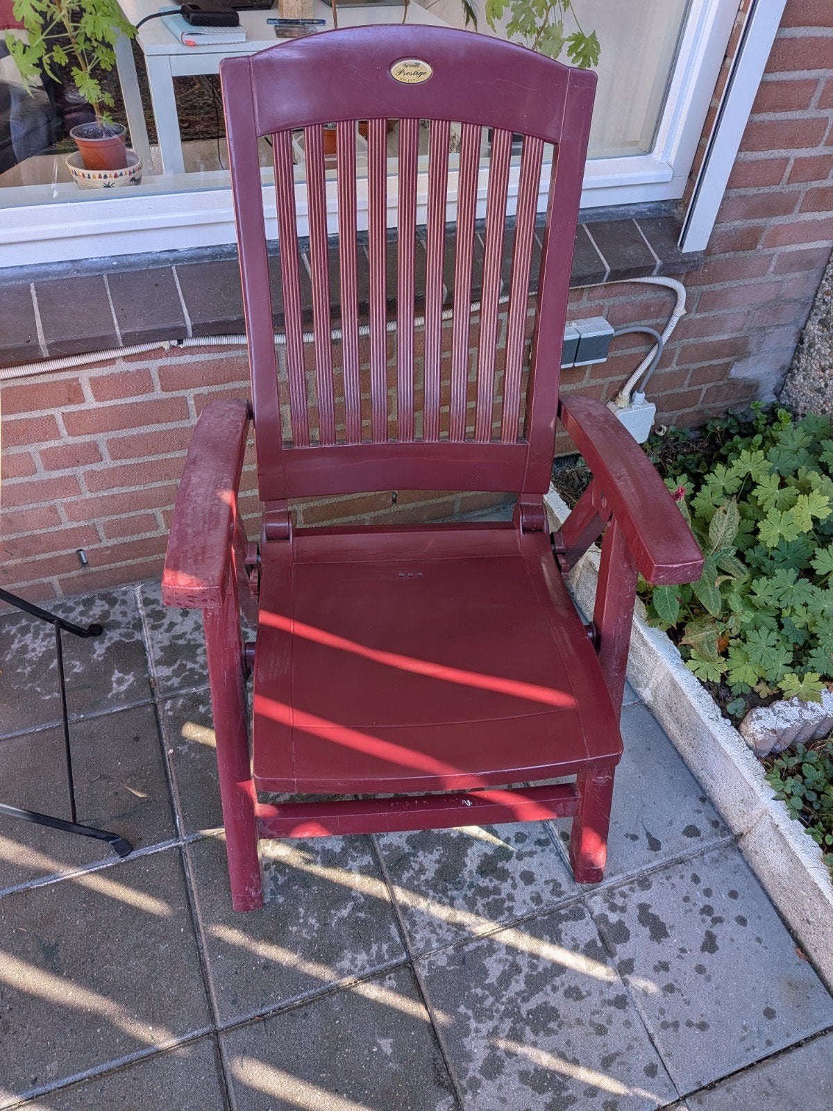 2x Inklapbare Hartman Prestige Tuinstoelen, Tuin en Terras, Ophalen, Gebruikt, Kunststof, Inklapbaar