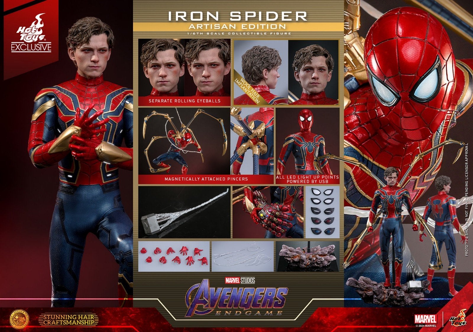 Hot Toys Iron Spider Artisan Edition (Avengers: Endgame), Ophalen of Verzenden, Zo goed als nieuw