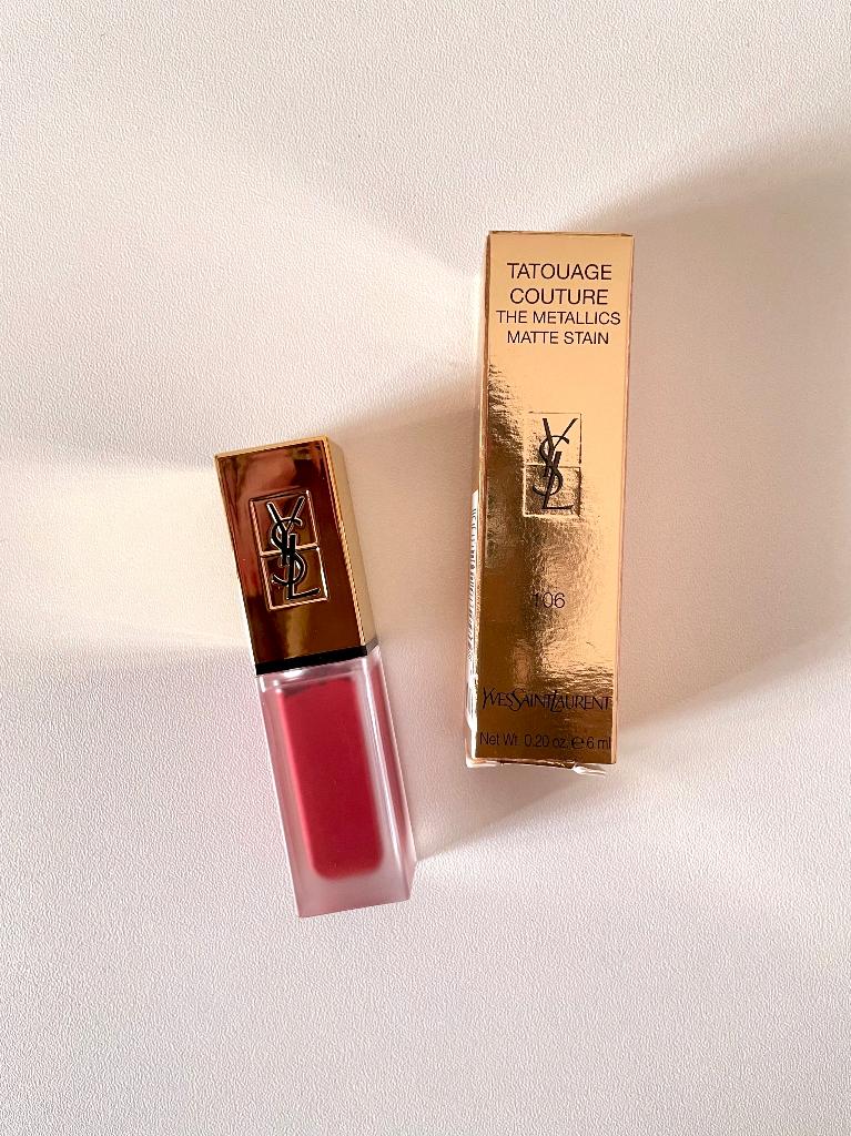 YSL - Tatouage Couture The Metallics (106 Gilded Fuchsia), Lippen, Verzenden, Nieuw, Make-up