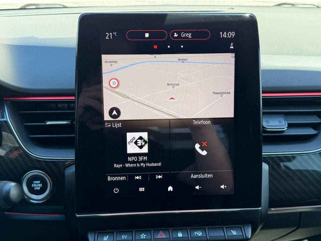 Renault Arkana 1.6 E-Tech Hybrid R.S. Line Camera + PDC Stoe, Gebruikt, Euro 6, 4 cilinders, Leder en Stof