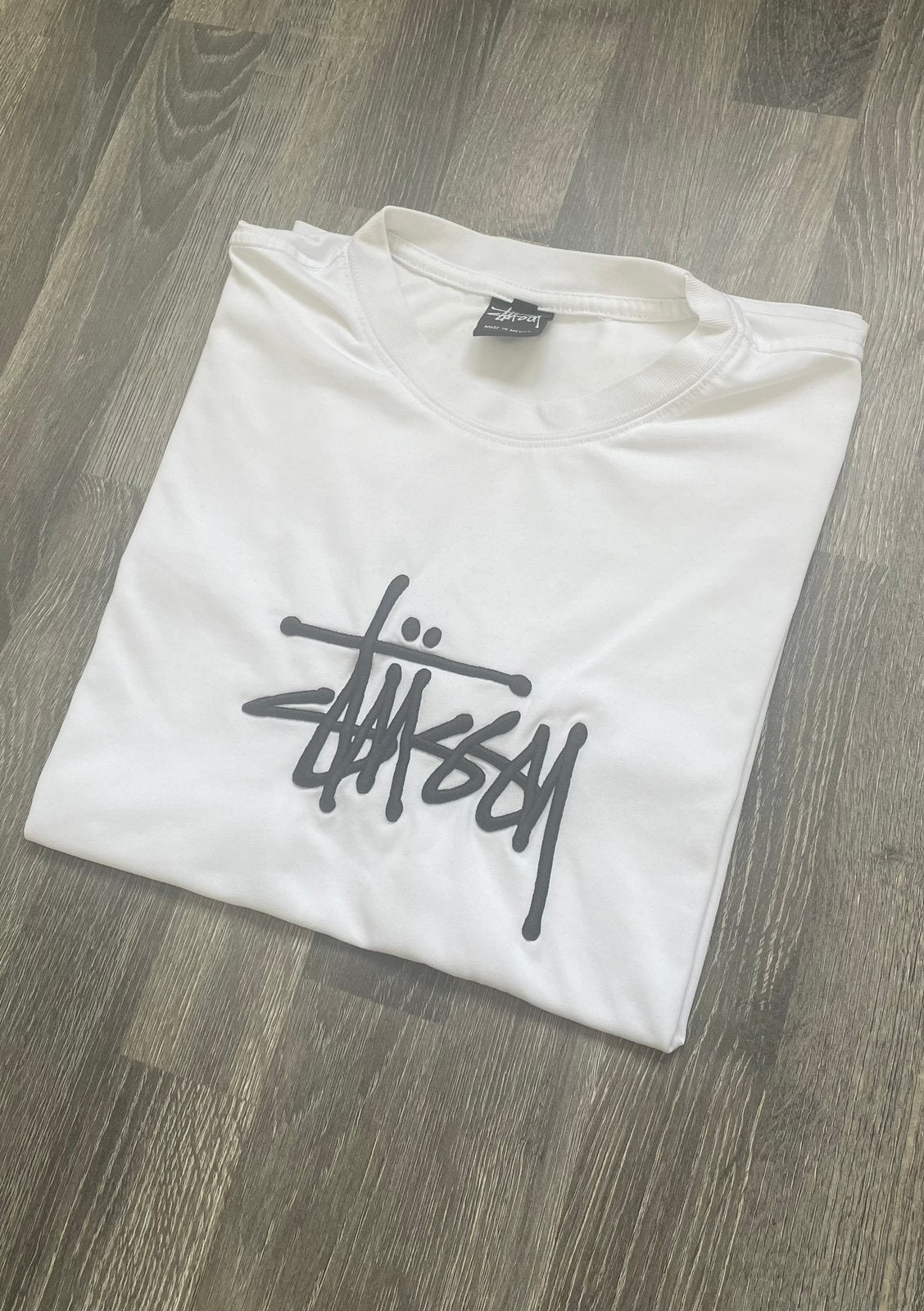 Stüssy t-shirt maat L, Ophalen of Verzenden, Zo goed als nieuw, Maat 52/54 (L), Wit