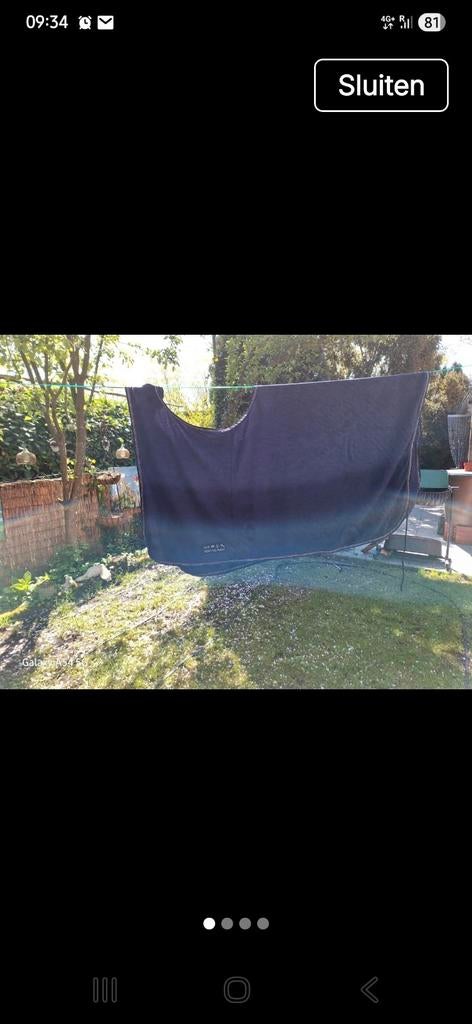 HKM Donker blauw Fleece uitstap/rij-deken maat minimaal 185, Ophalen