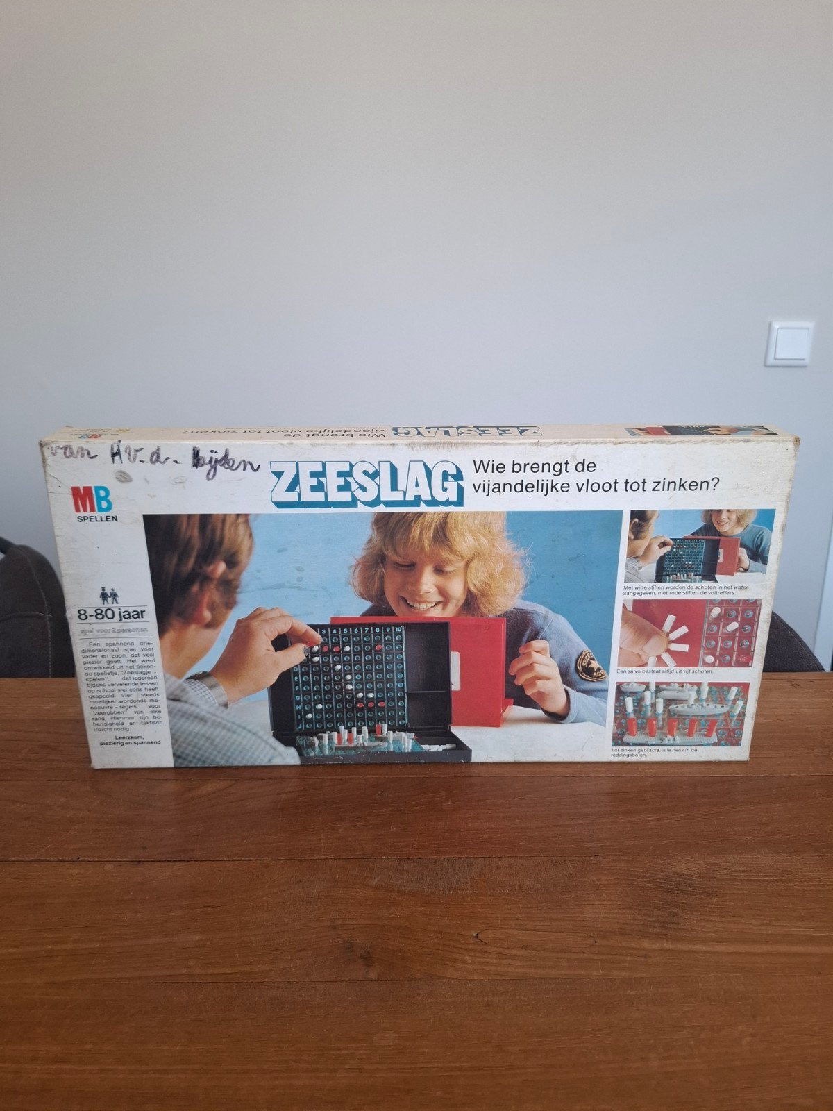 Vintage MB Spellen Zeeslag Bordspel - Compleet, Een of twee spelers, Ophalen of Verzenden, Gebruikt, MB Spellen
