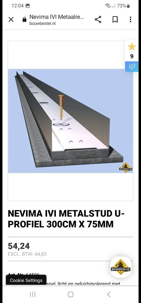 Metaalstuc profielen, Ophalen, Nieuw, IJzer