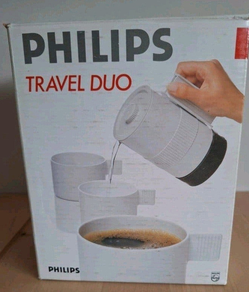 Travel Duo - Philps HD-4372, Ophalen, Zo goed als nieuw, Koffiemachine, Gemalen koffie