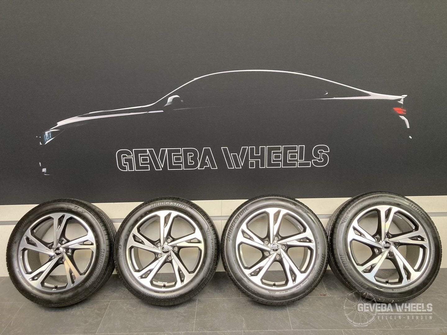 20” originele Audi Q6 Etron RS velgen banden breedset 5x130, Gebruikt, 255 mm, -, -