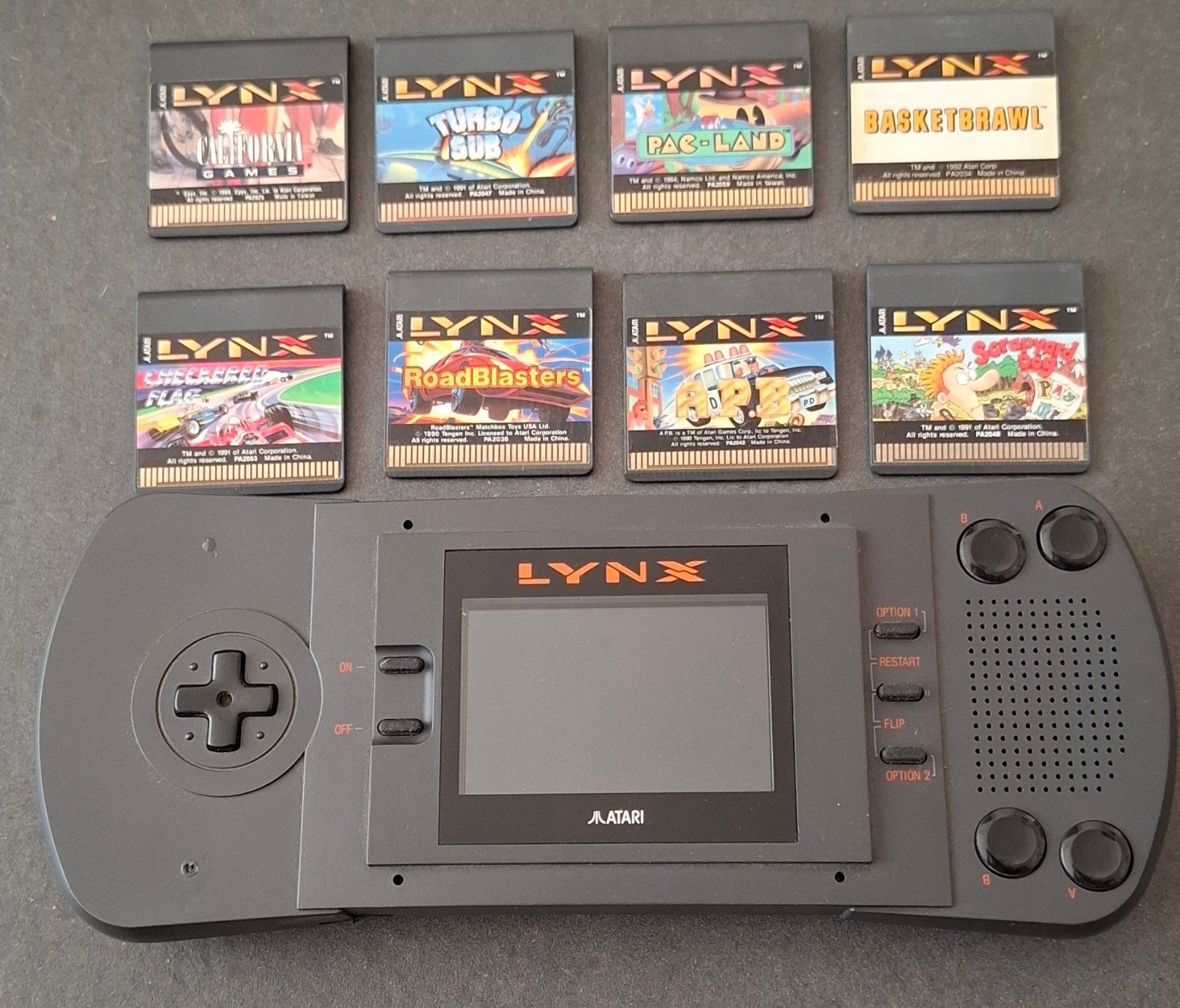 Atari LYNX met 8 spellen, Ophalen