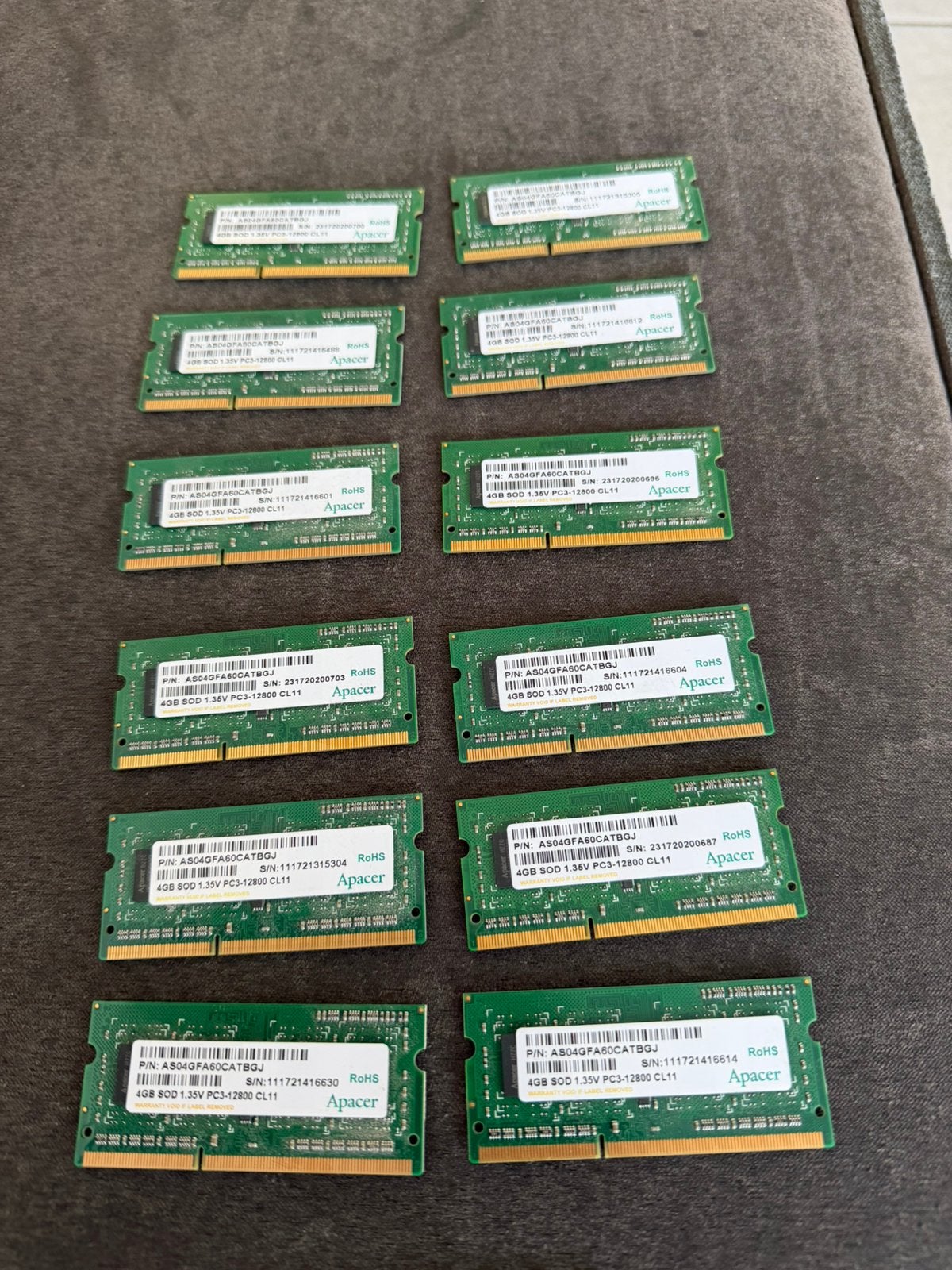 12 x Apacer 4GB Ram laptop, Computers en Software, Ophalen, DDR3, Laptop