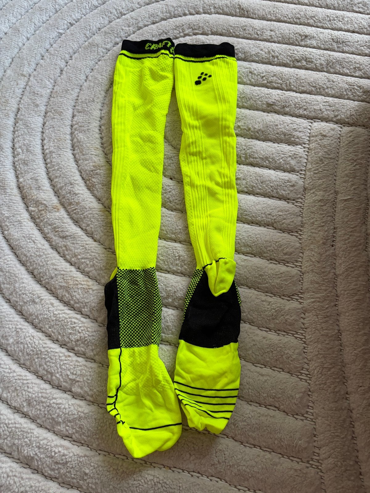 Craft neon gele hardloopsokken - Maat 43-45, Ophalen of Verzenden, Zo goed als nieuw, Maat 43 t/m 46, Overige kleuren