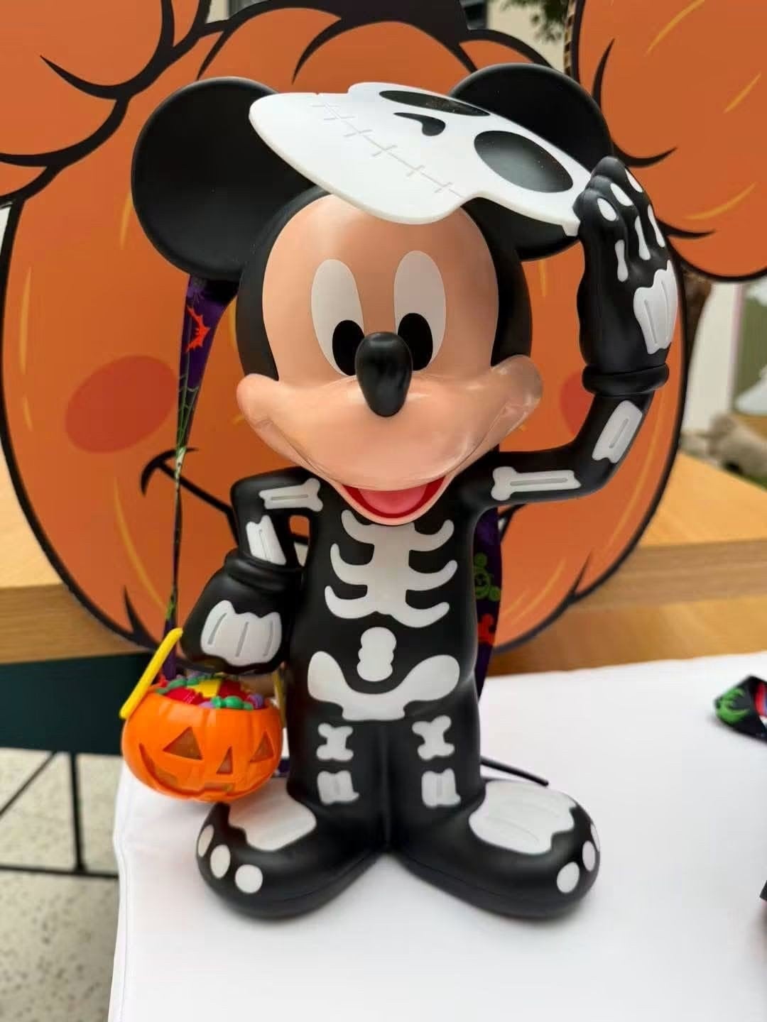 Disneyland Parijs Mickey Halloween popcornbucket, Ophalen of Verzenden, Mickey Mouse, Nieuw, Beeldje of Figuurtje