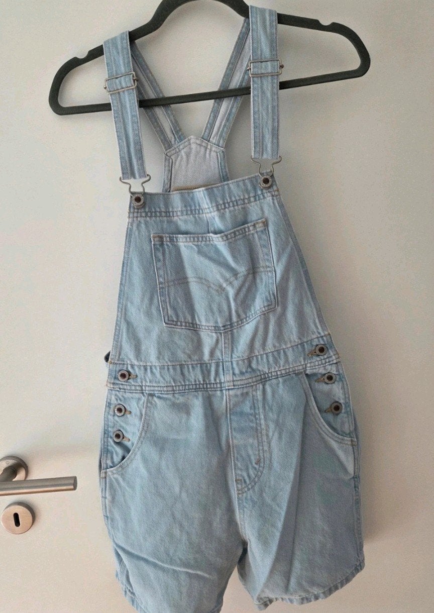 Levi's SilverTab denim tuinbroekje XS, Kort, Zo goed als nieuw, Maat 34 (XS) of kleiner, Levi's