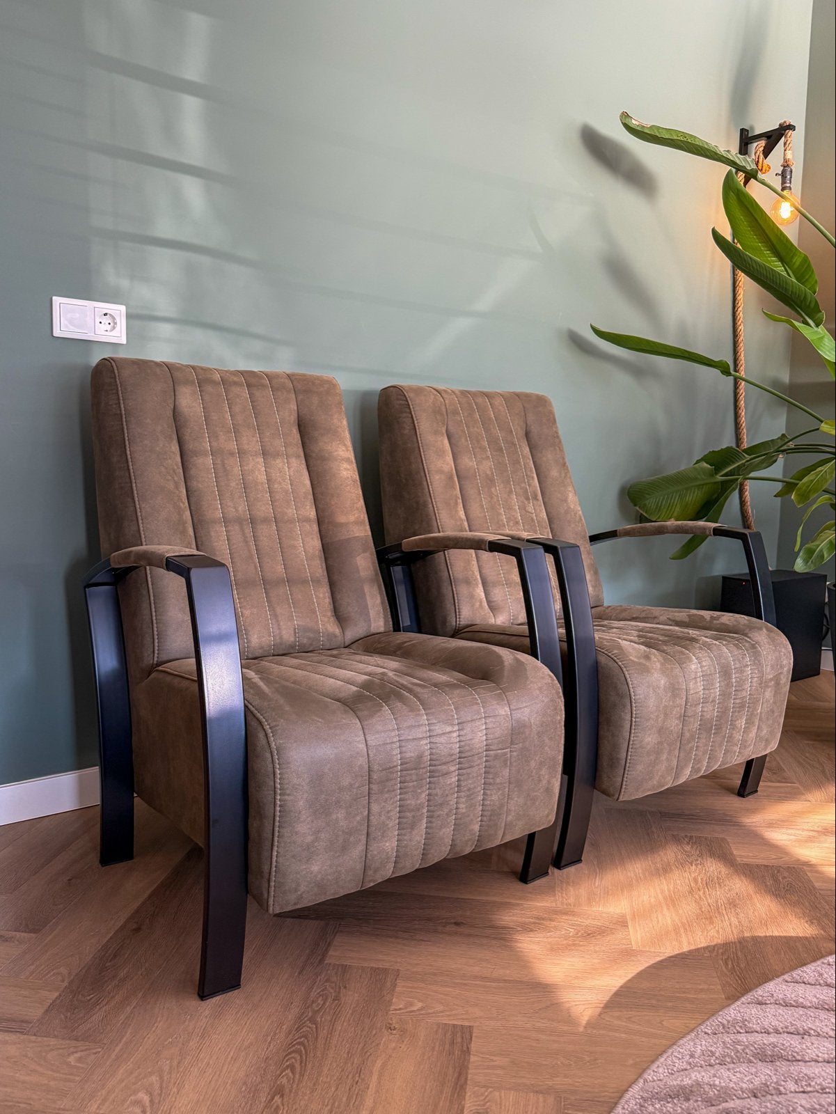 Set van 2 comfortabele fauteuils (groen) - zo goed als nieuw, Ophalen, Twee, Overige kleuren, Zo goed als nieuw