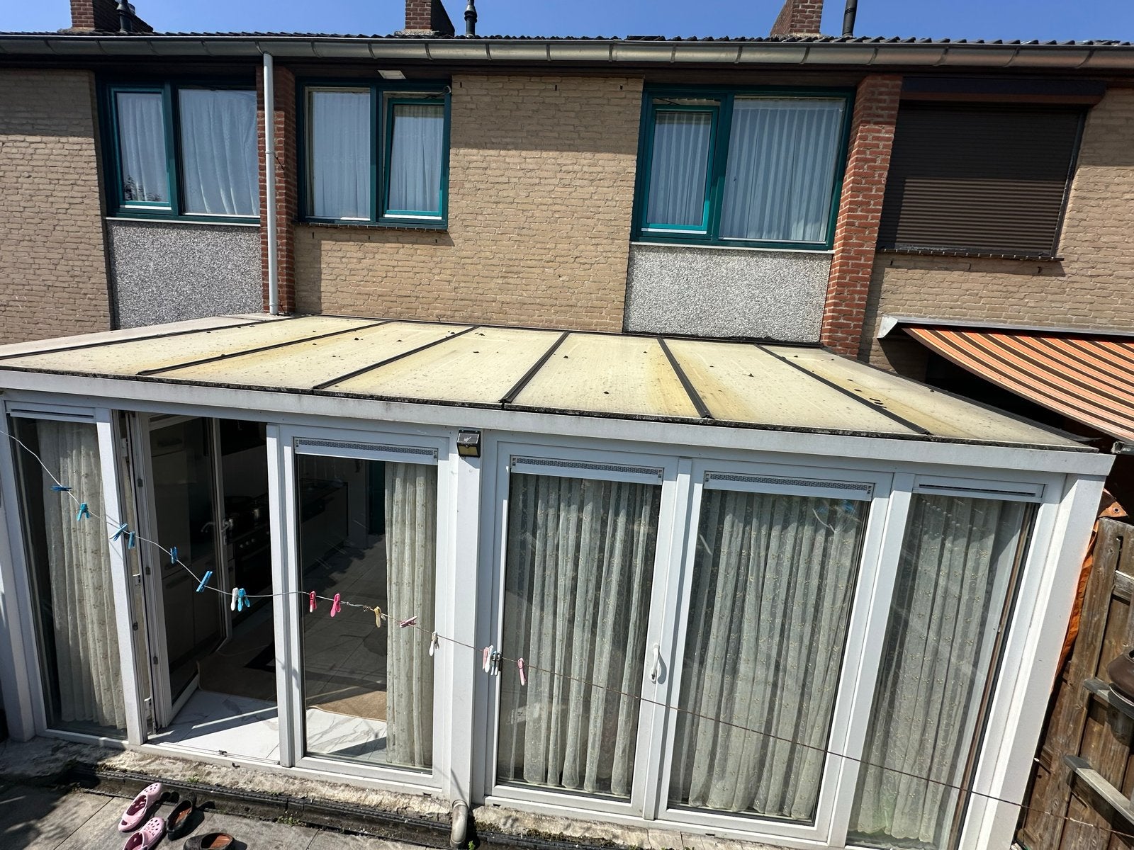 Overkapping/ veranda 5,7m x 3m - Zelf afbreken, Ophalen of Verzenden, Gebruikt, Overige typen