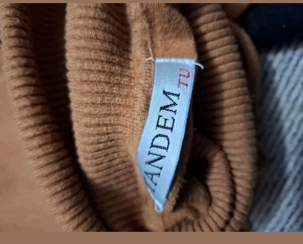 Bruine coltrui cashmere mix – zacht & stretchy – Tandem, Maat 38/40 (M), Bruin, Ophalen of Verzenden, Zo goed als nieuw