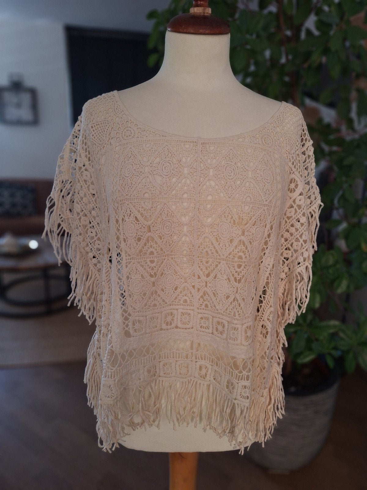 Zgan, prachtige gehaakte top Nümph,  S/M, Maat 38/40 (M), Beige, Ophalen of Verzenden, Zo goed als nieuw