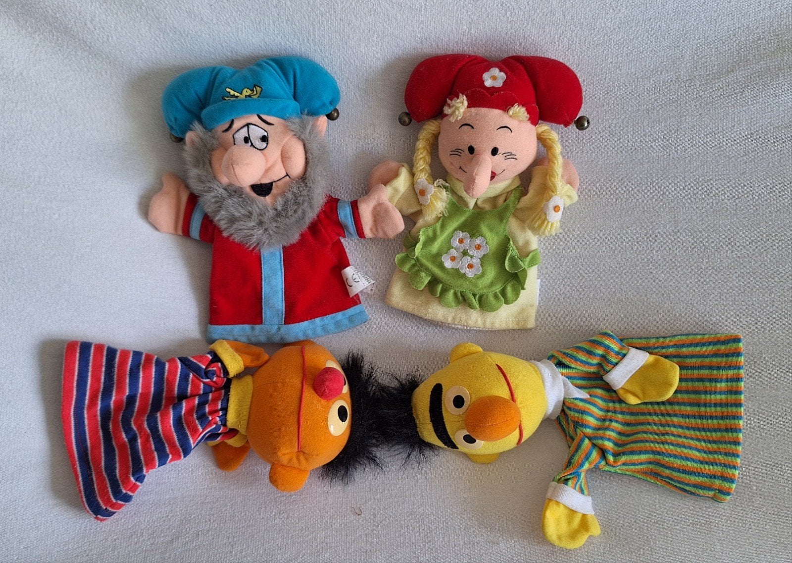 Poppenkastfiguren kabouter Plop, Bert en Ernie, Kinderen en Baby's, Ophalen of Verzenden, Overige typen