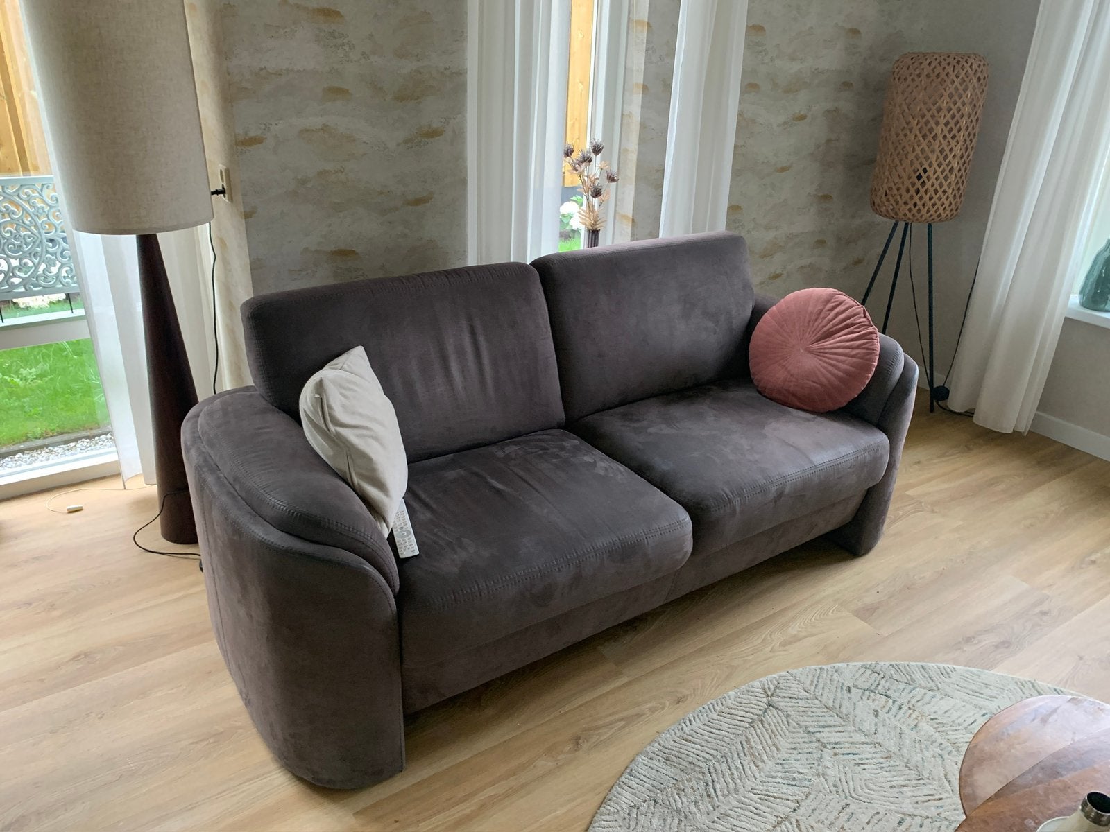 Prachtige grijze zitbank - 190x90cm, Huis en Inrichting, Ophalen, Gebruikt, Stof