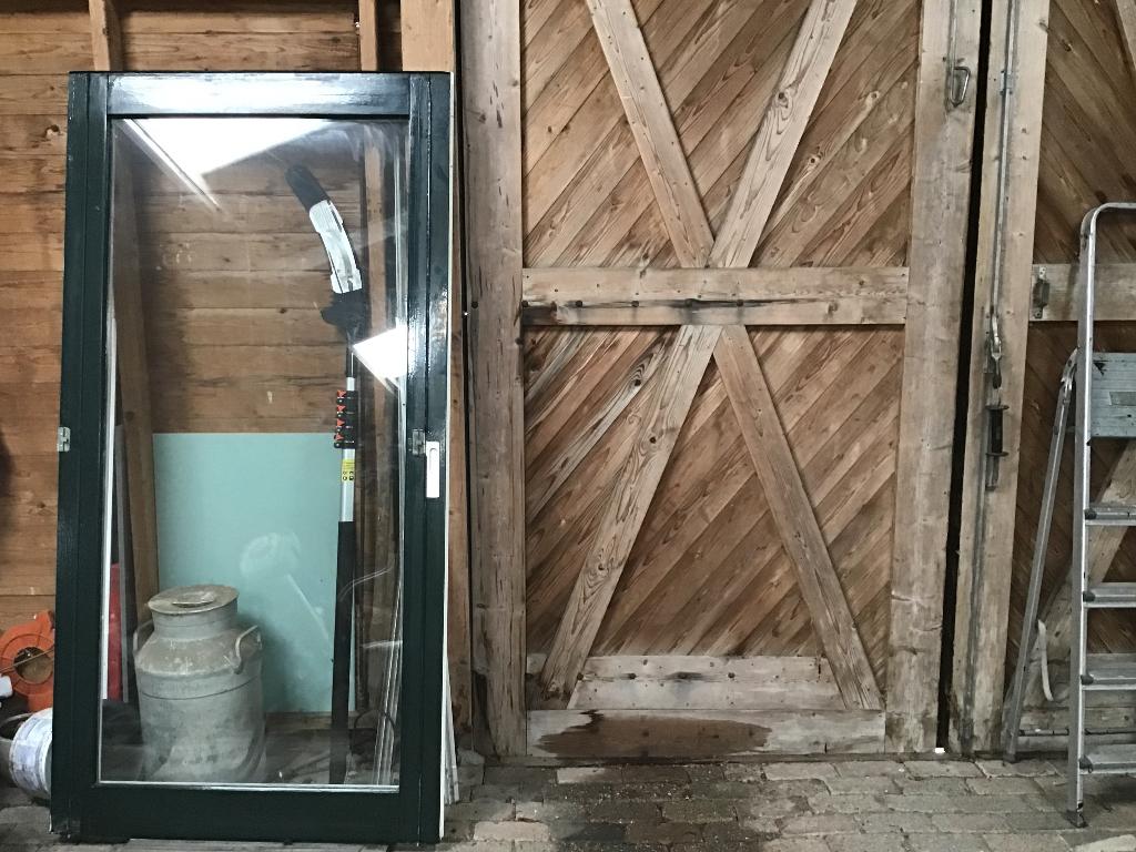 Terras schuifdeur, Raamkozijn, Inclusief glas, Hout, Ophalen