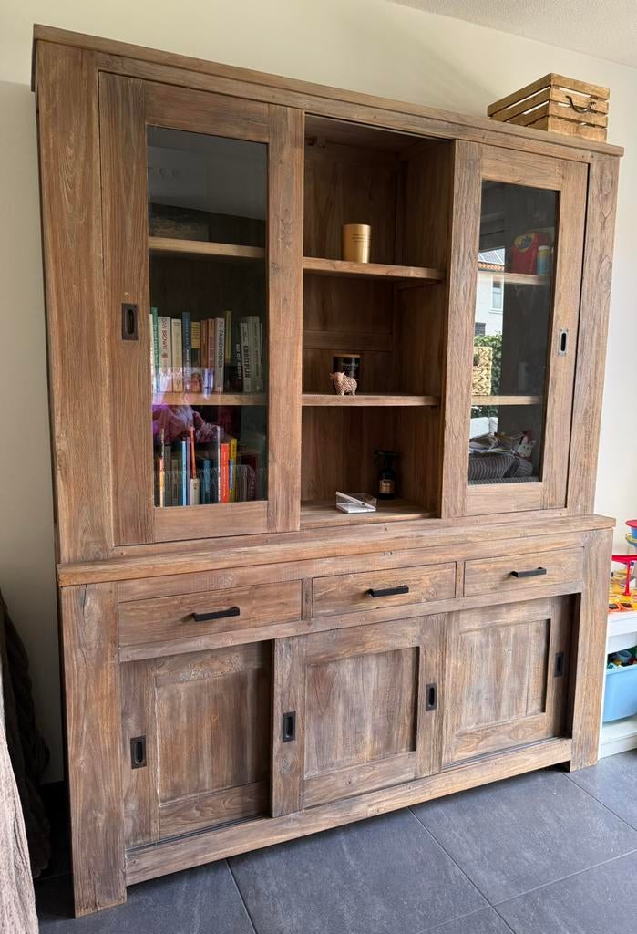 Landelijke buffetkast, Huis en Inrichting, Kasten | Buffetkasten, Ophalen, Zo goed als nieuw, 25 tot 50 cm, 200 cm of meer
