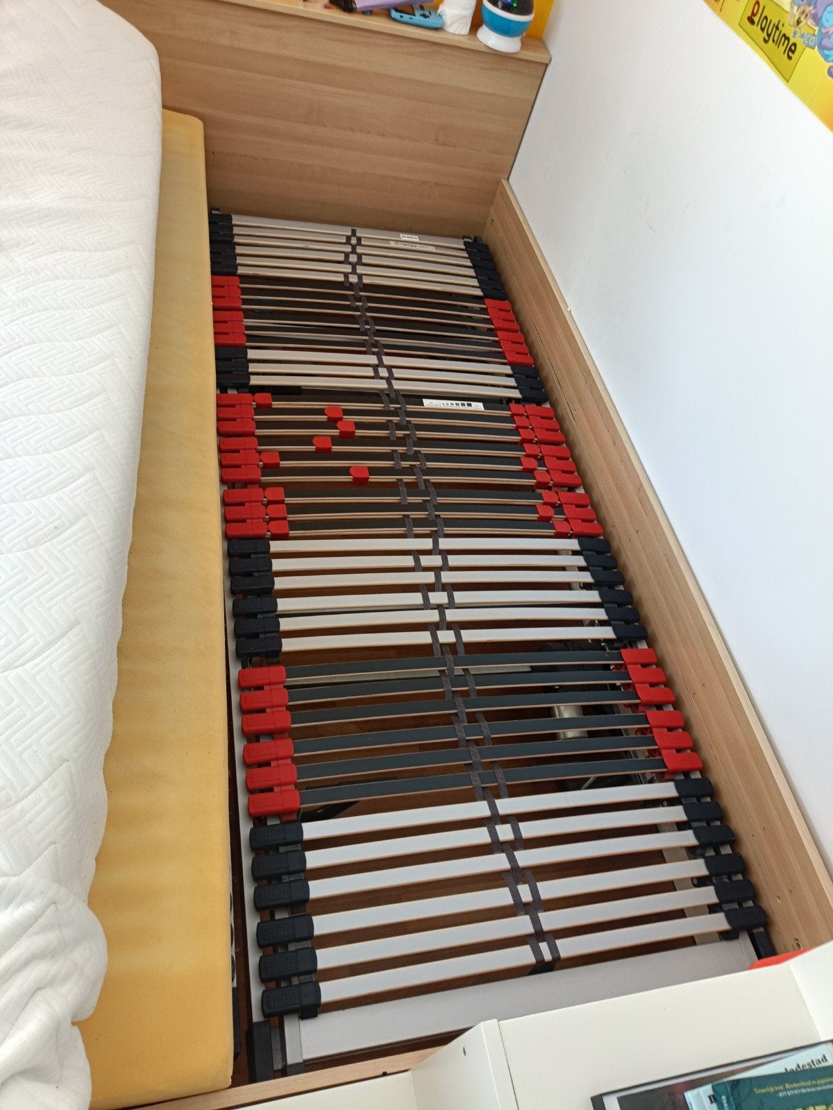 2 elektrisch verstelbare lattenbodem 80x200 cm, Ophalen, 90 cm, Eenpersoons, Zo goed als nieuw