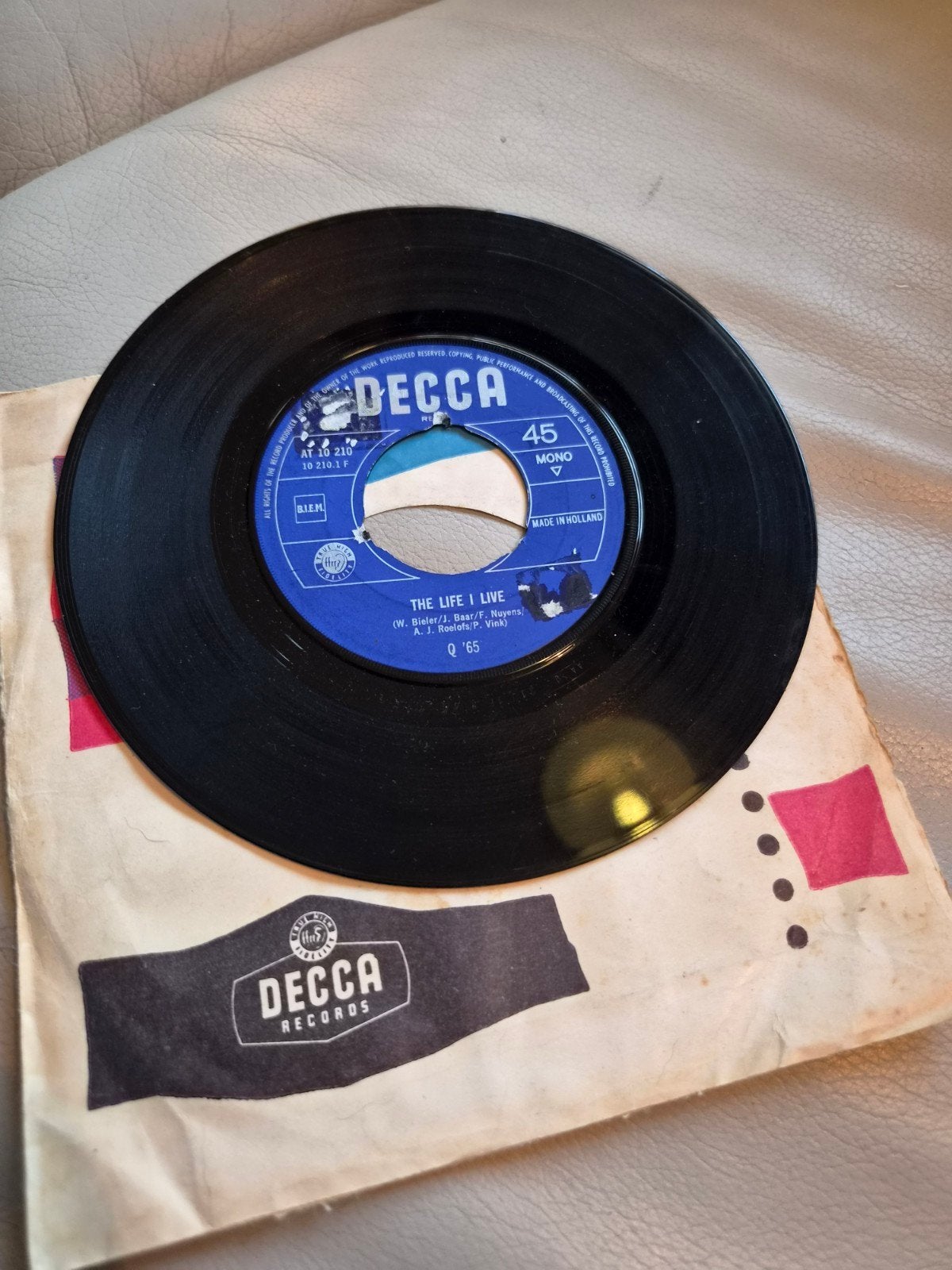 Q65 The life I live 60's Nederbeat, Ophalen of Verzenden, Gebruikt, 7 inch, Rock en Metal