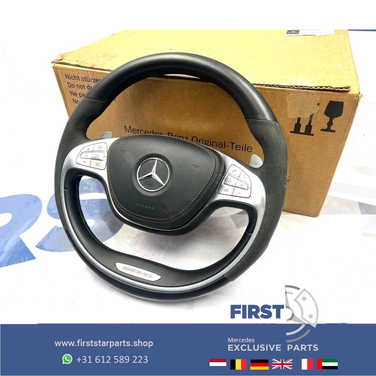 W222 AMG STUUR Mercedes S KLASSE 2013-2020 W222 W217 ZWART M