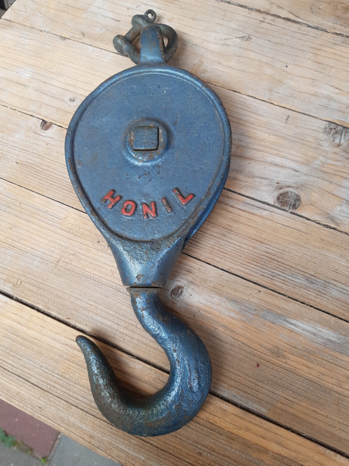 Vintage Honil Katrol met Haak - Decoratief, Ophalen of Verzenden