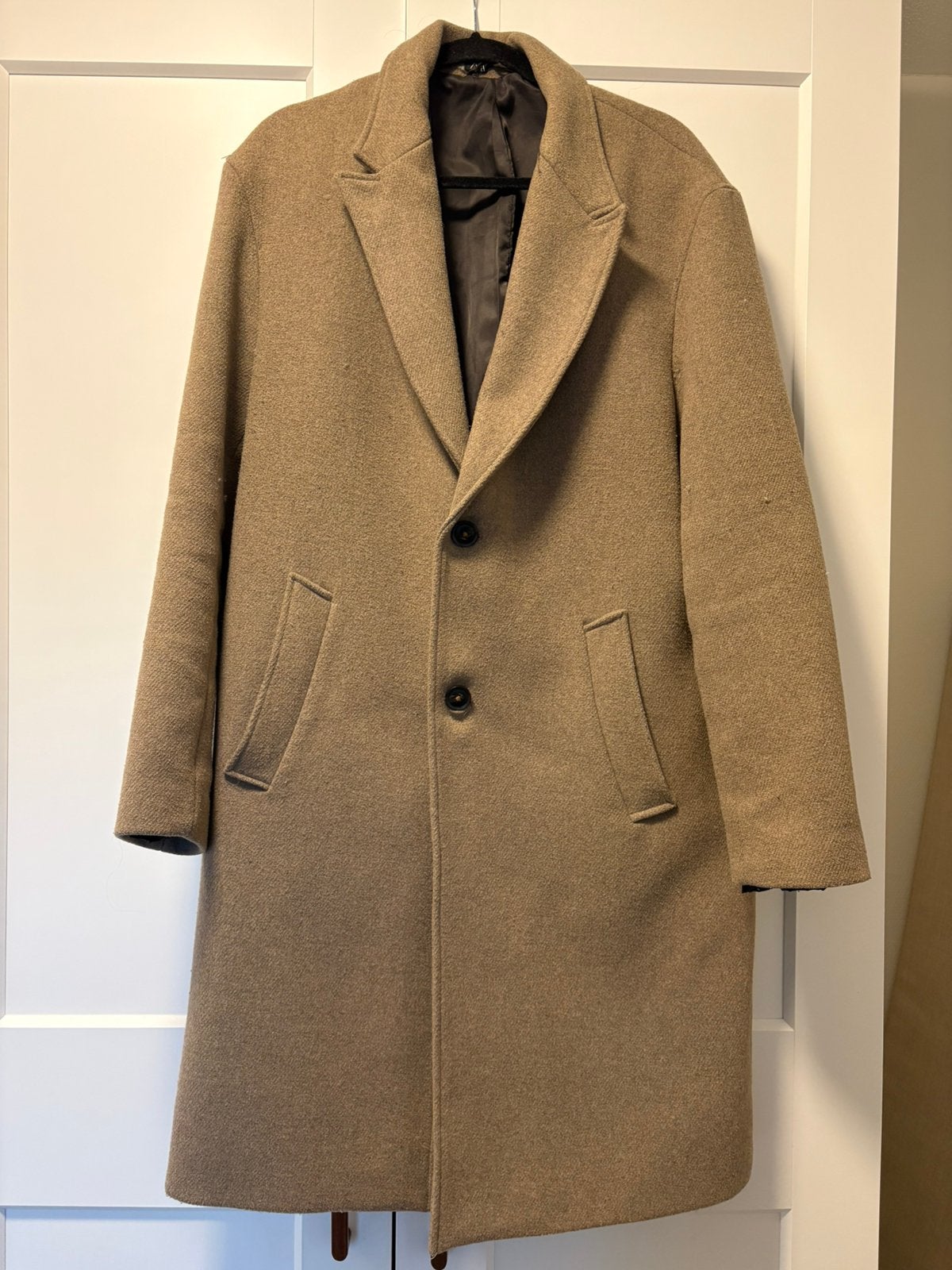Stijlvolle Beige Heren Winterjas - Maat L, Ophalen of Verzenden, Zo goed als nieuw, Maat 56/58 (XL), Beige